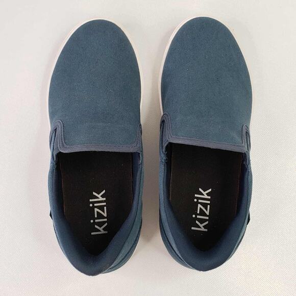 Kizik Venice Sneakers Unisex Blue Slip On Mens 8.5 Women’s Size 10 Wide Shoes - Picture 4 of 9